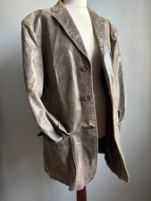 Long leather jacket blazer - jacket,