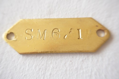 Sm6 bus brass plate sign - sm6,