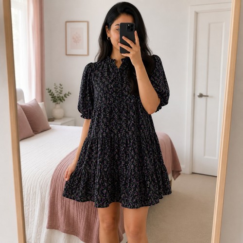Zara dress ditsy print - zara,