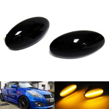 2x Black Side Indicator LED