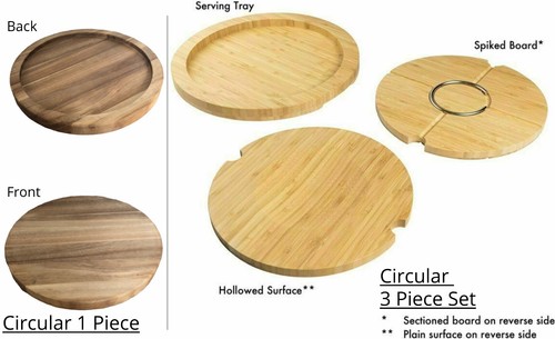 Round wooden chopping board - round,