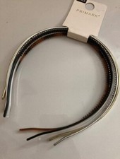 Ladies Primark 5 Pack Alicebands Silver Gold Tortoise Clear Black New