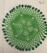 Hand Made Crochet Beaded Jug