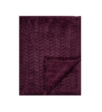 Embossed Jacquard Plum Throw