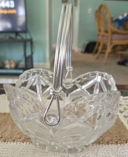 Crystal Cut Glass Candy Basket
