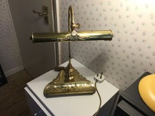 Quality Edwardian Style Brass Desk Lamp & Pen Tray