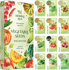 Grow Your Own Kits - 12 Vegetable Plants Seed Box: Courgette, Chilli, Tomato See