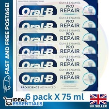 Oral-B Pro-Science Advanced Gum & Enamel, Pro-Repair Fresh White( 6 pack X 75ml)