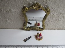 Doll House Miniature mirror and dressing table items inc straighteners - 12th