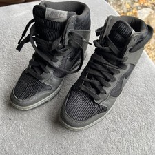 Nike Dunk  Sky High Black Wedge Trainers UK Size 3