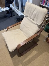 IKEA POÄNG Chair, with cream washable covers