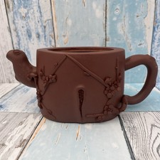 Chinese Yixing Clay Teapot-Decorative Blossom Pattern-Collectable Pottery-AF