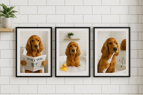 Cocker spaniel bathroom wall - cocker,
