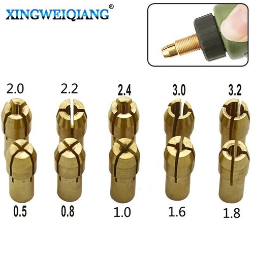 Brass drill chuck collet - 10,