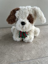 BROWN & WHITE DOG. FLUFFY. SOFT TOY. CUTE. ADORABLE. PUPPY. BY PAWS 22cm TALL