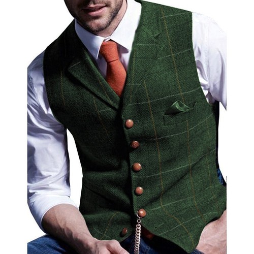 Mens vest herringbone - mens,