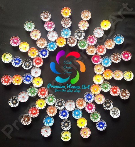 Set henna painted tea - of,