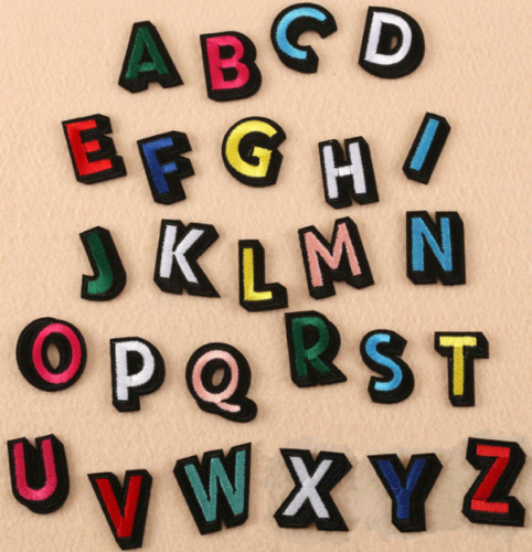 Multicolor letter patch - multicolor,