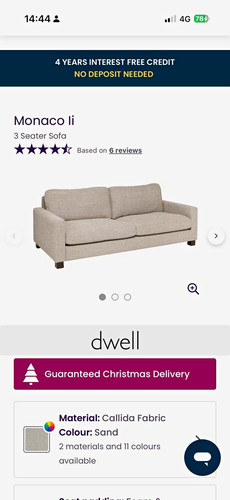 Dwell monaco seater sofa - dwell,