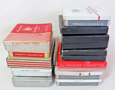 12 Assorted EMPTY Vintage Cigarette Boxes & Tins inc Sobranie, Marcovitch, B & H