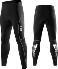 Mens Compression Cycling Tights Coolmax® Padded Cycle Leggings Long Pants uk