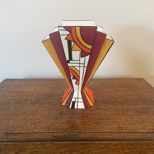 Brian wood ceramic fan vase - wood,
