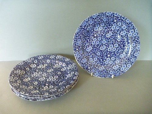 Burleigh blue calico - blue, dinner