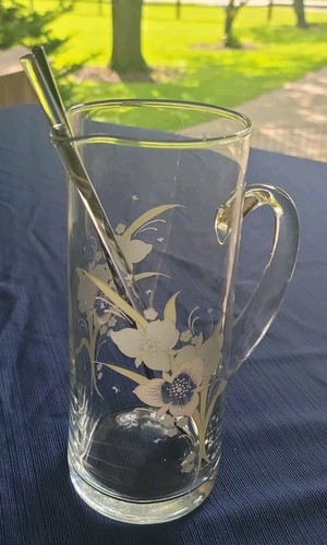 Vintage floral martini pitcher - floral,