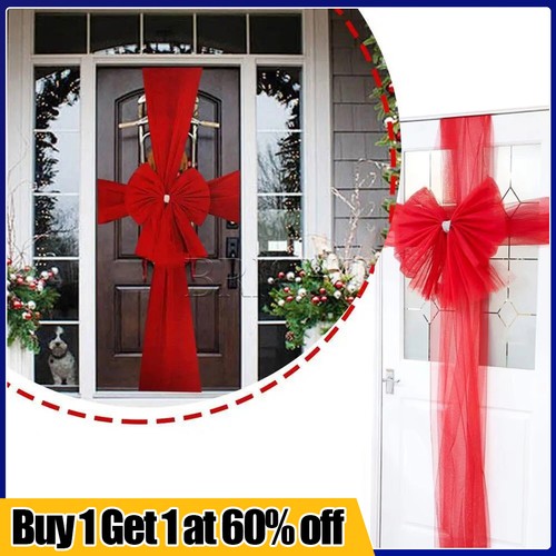 Christmas door bow window - bow,