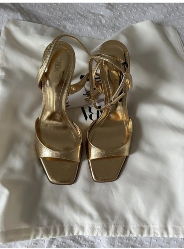 Zara metallic high heel - zara,