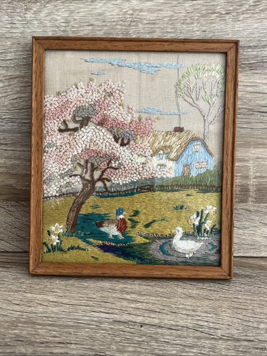 Vintage embroidery picture - embroidery,
