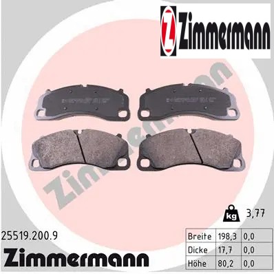 Front brake pads set - pads, &