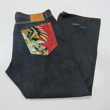 ED HARDY Love Kills Slowly 2008 Mens Relaxed straight Blue W44/L33 REF (M18302)