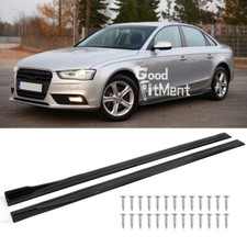 Glossy Black Side Skirts Splitter Extension Spoiler Lip Diffuser For Audi A4 B8