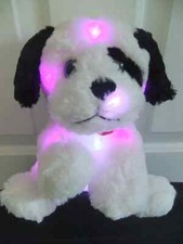 9" WHITE BLACK PUPPY DOG
