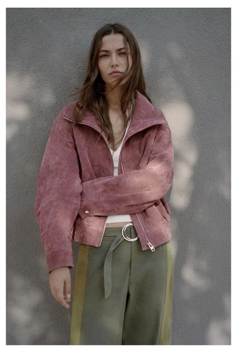 Zara marsala pink - pink, suede