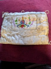 Vintage Ivory Silk Embroidered
