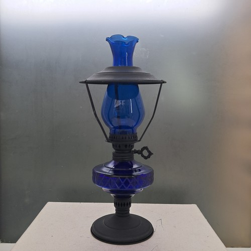 Vintage cobalt blue glass - cobalt, oil