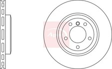 Brake disc front vented - brake,