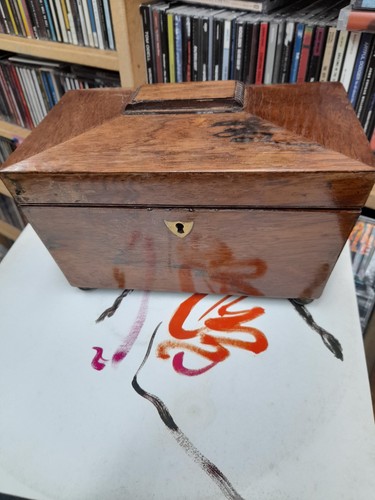 Tea caddy wooden with most - caddy,
