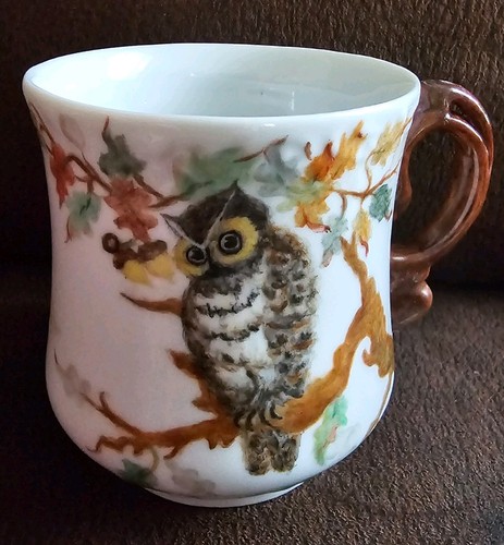 Vintage hand painted - hand, mustache