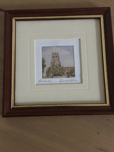 Framed miniature watercolor - miniature,