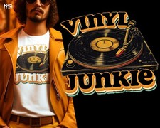 Vinyl Junkie T-shirt Old