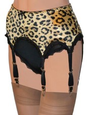 Leopard Print Suspender Belt