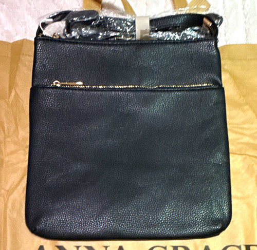 Anna grace black faux leather - anna,
