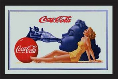 Coca cola wall mirror - wall,