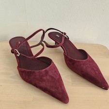 Zara Burgundy Suede Leather