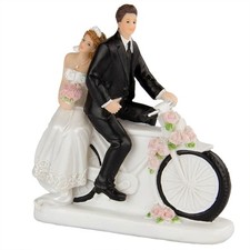 WEDDING FIGURE RIDING A BIKE