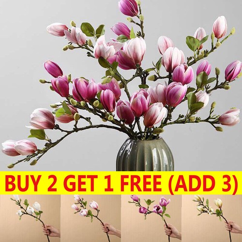 Faux flowers magnolia bouquet - faux,