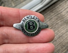 Vintage Vintage Bentley Drivers Club Enamel Pin Badge Motor Car Curio